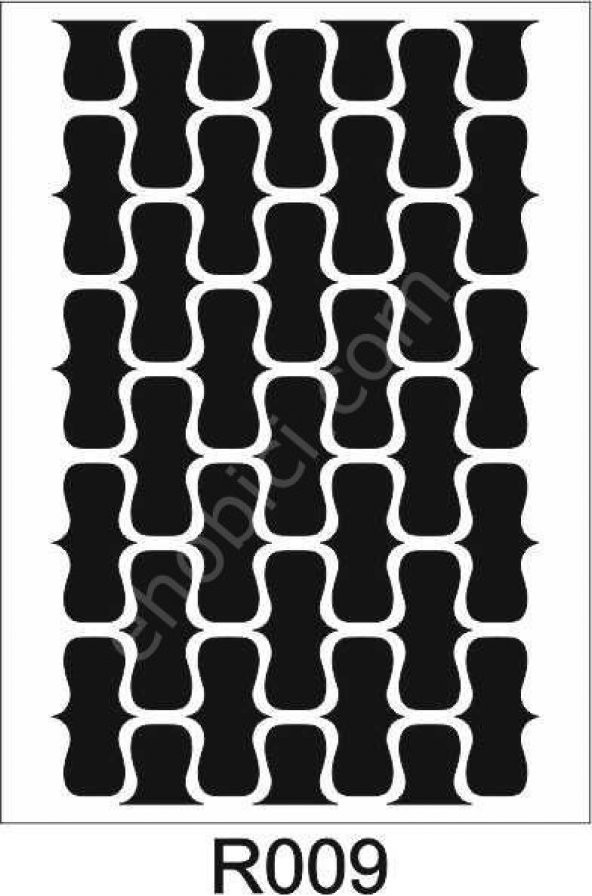 Ardışık Desen Stencil Şablon (21x30) R-009