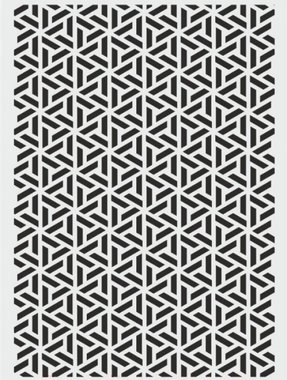 Ardışık Desen Stencil Şablon (21x30) R-039