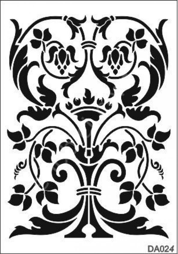 Damask Desen Stencil Şablon (21x30) DA-024 ürün görseli
