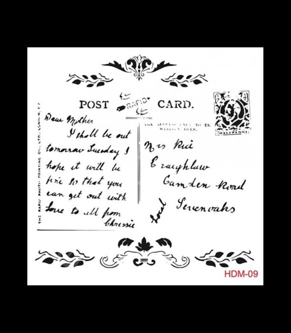 HDM09 Cadence Home Dekor Stencil 25x25 ürün görseli