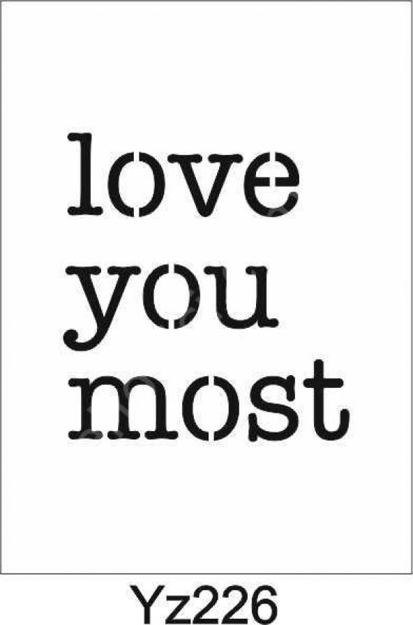 Yazı Desenler Stencil Şablon (25x25) YZ-226 ürün görseli