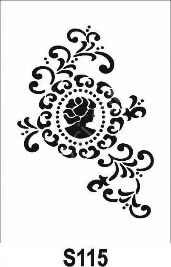 Diğer Karışık Desenler Stencil Şablon (21x30) S-115 ürün görseli