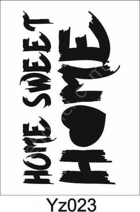 Yazı Desenler Stencil Şablon (21x30) YZ-023 ürün görseli