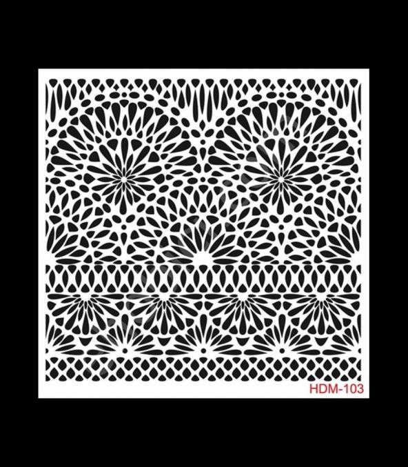 HDM103 Cadence Home Dekor Stencil 25x25 ürün görseli