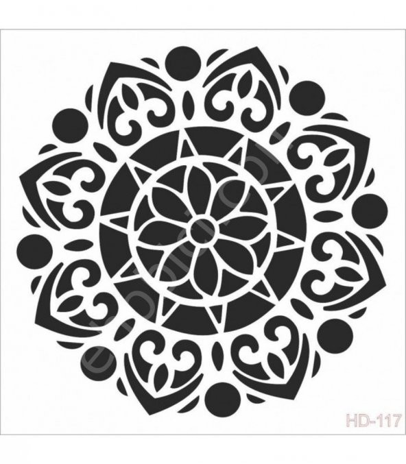 HD117 Cadence Home Dekor Stencil 45x45 ürün görseli