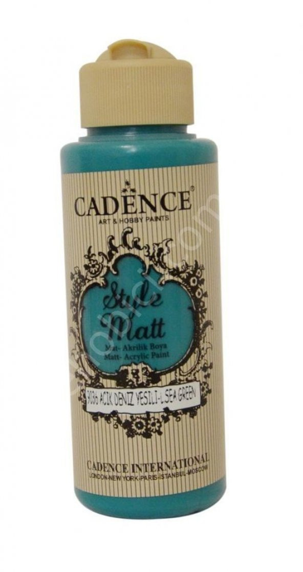Cadence Style Matt Akrilik Boya S9036 Açık Deniz Yeşili 120ml - 2