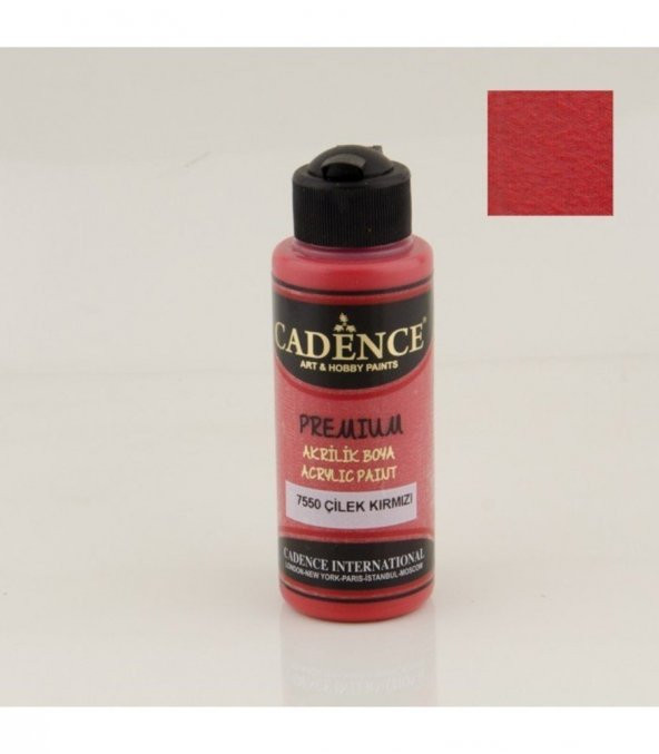 Cadence Akrilik Boya 7550 Çilek Kırmızı Ahşap Boyası 120ML ürün görseli 1