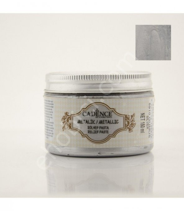 Cadence Metalik Rölyef Pasta 150ml 5910 Gümüş