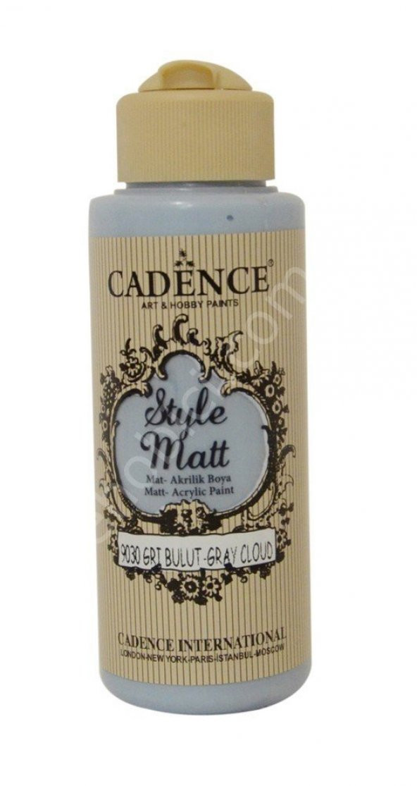 Cadence Style Matt Akrilik Boya S9030 Gri Bulut 120ml - 2