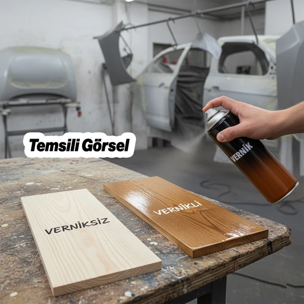 Sprey Mat Vernik Ahşap Metal Tüm Yüzeyler İçin 400 ml İç Dış Mekan Koruma Katmanı Akrilik Esaslı - Resim 3