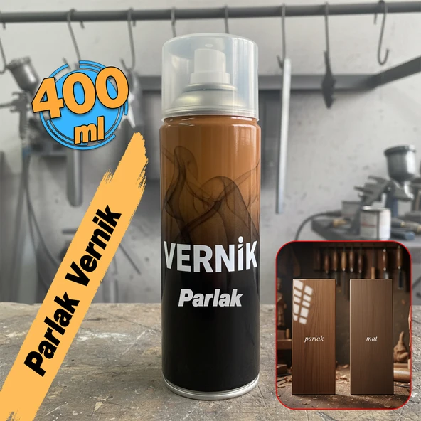 Sprey Parlak Vernik Ahşap Metal Tüm Yüzeyler İçin 400 ml İç Dış Mekan Koruma Katmanı Akrilik Esaslı ürün görseli