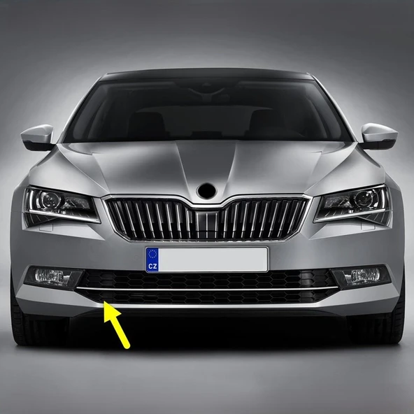 Skoda Superb 3 2015-19 Ön Tampon Sağ Sis Yanı Izgarası Krom 3V0853666 ürün görseli