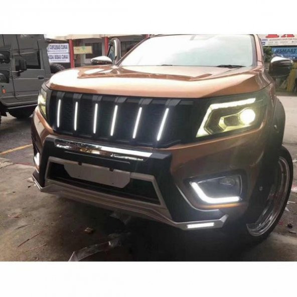 Nissan Navara NP300 LEDli Ön Tampon Eki - 2015+ - 2