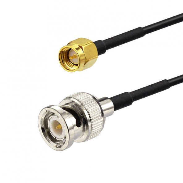 RG-174 SMA Erkek - BNC Erkek Pigtail Uzatma Kablo - 1 Metre ürün görseli