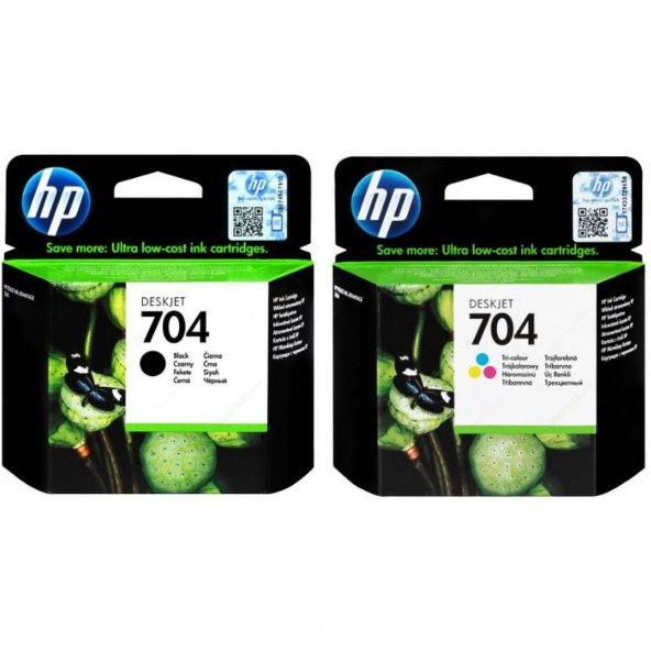Hp 704 Kartuş Siyah Ve Renkli CN692A, CN693A SET