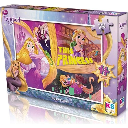 KS Games 100 Parça Puzzle Tangled-Rapunzel Lisanslı Ürün - 1