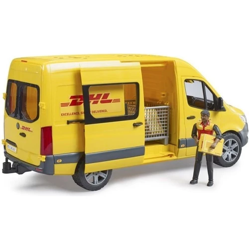 Bruder MB Sprinter DHL Kamyonu ve Sürücüsü -Sarı 02671 Lisanslı