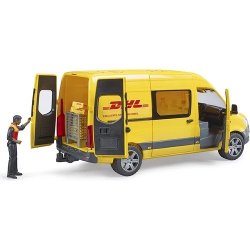 Bruder MB Sprinter DHL Kamyonu ve Sürücüsü -Sarı 02671 Lisanslı - Resim 3