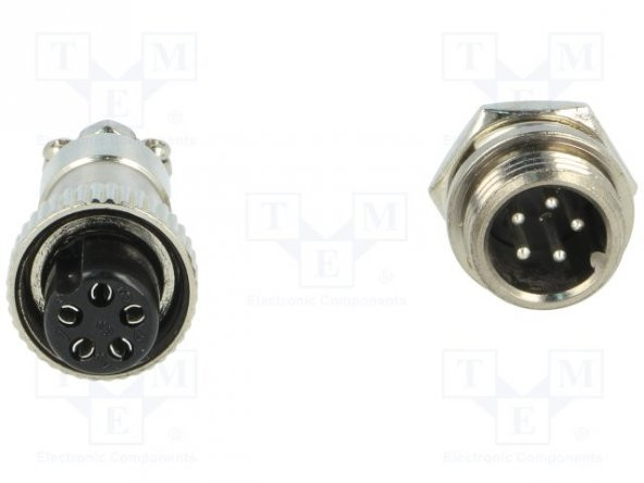 M12 5 Pin Konnektör Erkek+Dişi