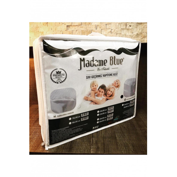 Madame Blue Kapitone Fitted Su Sıvı Geçirmez Yatak Koruyucu Alez 150x200