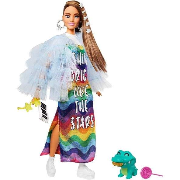 Barbie Extra Tül Ceketli Bebek GYJ78 Lisanslı Ürün