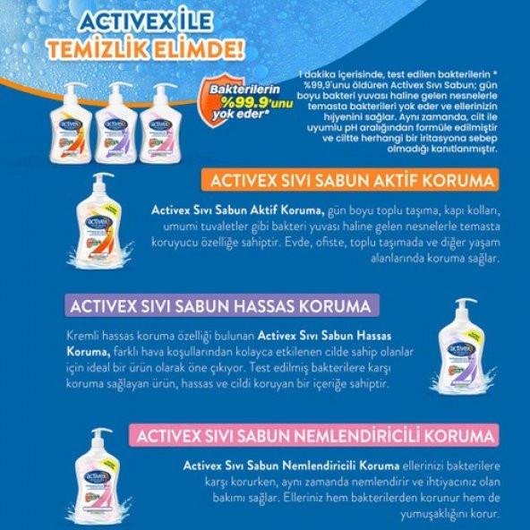 Actıvex Sıvı Sabun 700 Ml.-hassas Koruma - 2