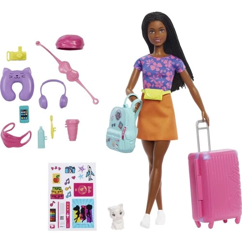 Barbie Brooklyn Seyahat Bebeği ve Aksesuarları HGX55 Lisanslı Ürün