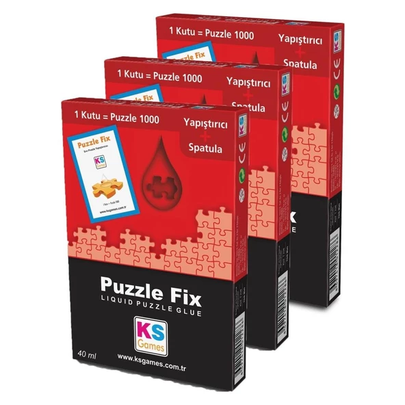 KS Puzzle Puzzle Yapıştırıcı Fix Yapıştırıcı 45 ml x 3 Adet Paket