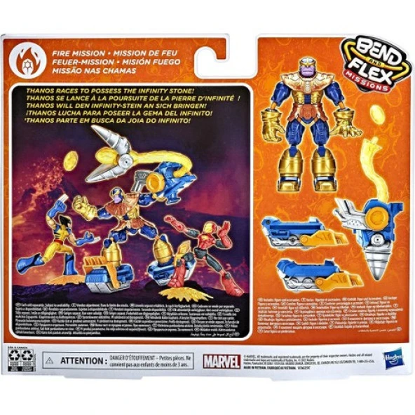 Avengers Bend&Flex Missions Thanos Fire F5869 Lisanslı Ürün - 3