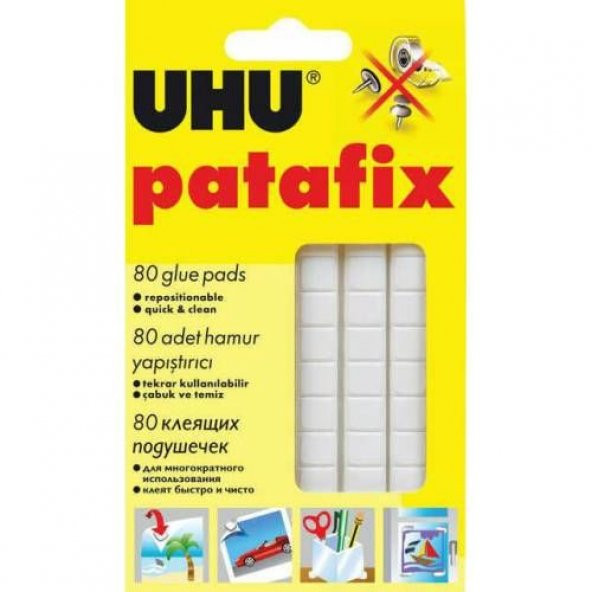 UHU PATAFİX 80ADET HAMUR YAPIŞTIRICI ÜCRETSİZ KARGO