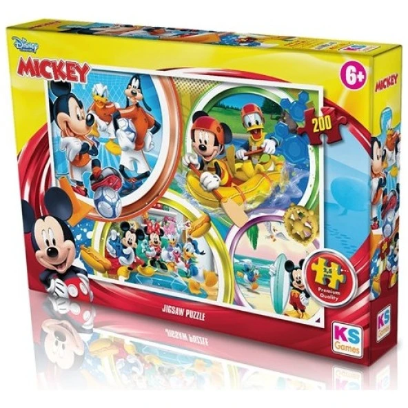 KS Games 200 Parça Puzzle Mickey Mouse Lisanslı Ürün