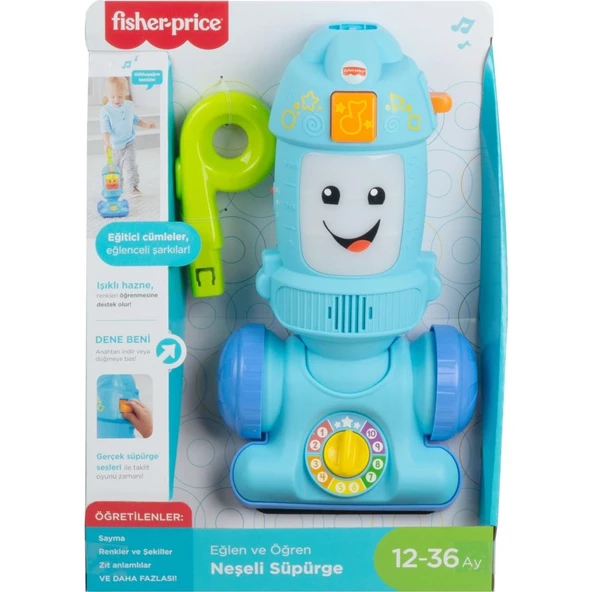 Fisher Price Türkçe Konuşan Neşeli İtmeli  Süpürge GTW19 Lisanslı - Resim 5
