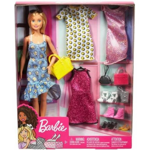 Barbie Bebek Ve Kıyafet Kombinleri Oyun Seti Gdj40 Lisanslı Ürün