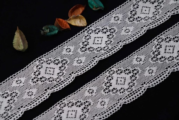 ALKA DANTEL PAMUK KOPANAKİ 10 METRE 930 MERSERİZE BEYAZ - 2