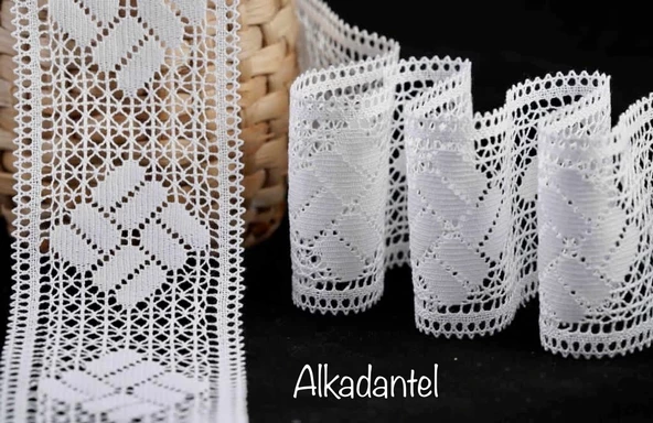 ALKA DANTEL BEYAZ MERSERİZE KOPANAKİ DANTEL 10 METRE