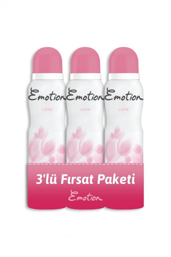 Emotion Love 3lü Kadın Deodorant 150 ml x 3