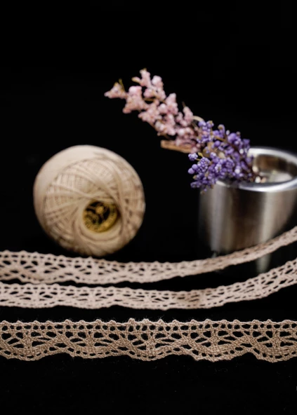 ALKA DANTEL PAMUK KOPANAKİ 10 METRE 324 PAMUK SÜTLÜ KAHVE - 2