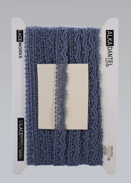 ALKA DANTEL PAMUK KOPANAKİ 10 METRE 324 PAMUK İNDİGO