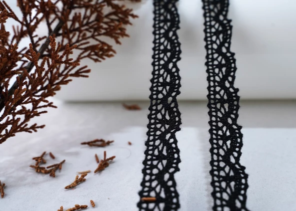 ALKA DANTEL PAMUK KOPANAKİ 10 METRE 324 PAMUK SİYAH - 2