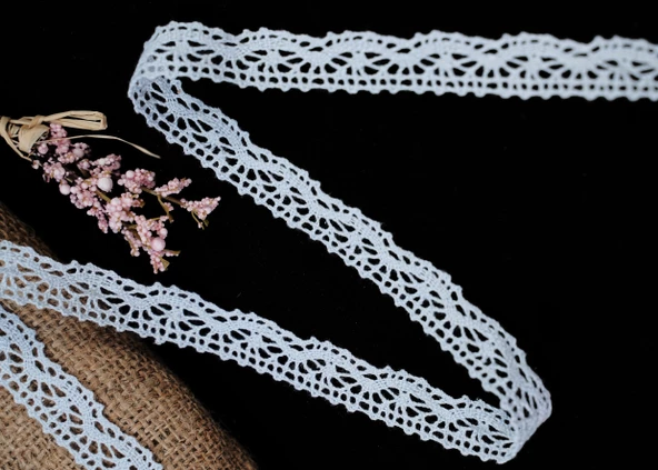 ALKA DANTEL PAMUK KOPANAKİ 10 METRE 324 PAMUK BEBE MAVİ - 2