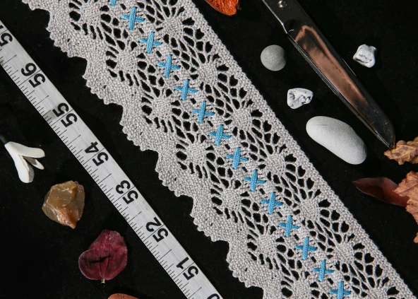 ALKA DANTEL PAMUK KOPANAKİ 10 METRE 1090 PAMUK TÜRKUAZ - 2