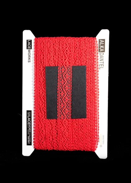 ALKA DANTEL MERSERİZE KOPANAKİ 10 METRE 8752 MERSERİZE RED