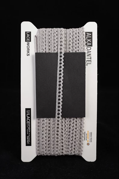 ALKA DANTEL MERSERİZE KOPANAKİ 10 METRE 636 PAMUK GRİ