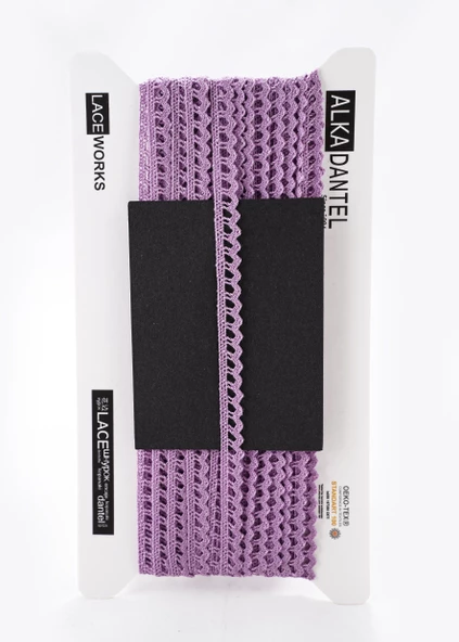 ALKA DANTEL MERSERİZE KOPANAKİ 10 METRE 636 MERSERİZE LAVANTA