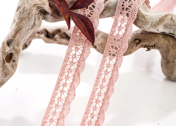 ALKA DANTEL MERSERİZE KOPANAKİ 10 METRE 802 MERSERİZE OLD PİNK - 2