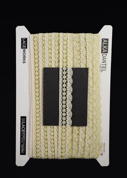 ALKA DANTEL MERSERİZE KOPANAKİ 10 METRE 802 MERSERİZE CREAM LEMON