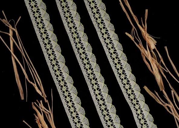 ALKA DANTEL MERSERİZE KOPANAKİ 10 METRE 802 MERSERİZE CREAM LEMON - 2