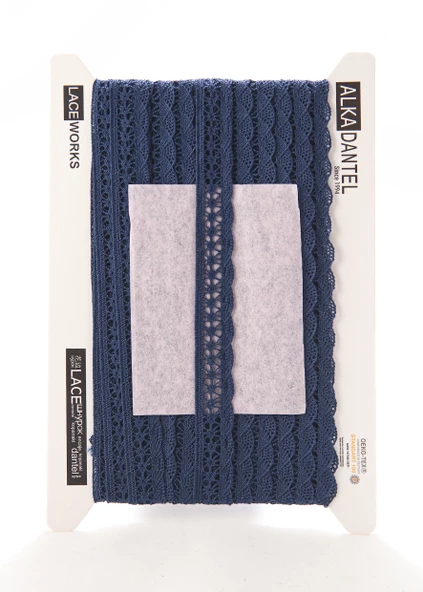 ALKA DANTEL MERSERİZE KOPANAKİ 10 METRE 802 MERSERİZE İNDİGO