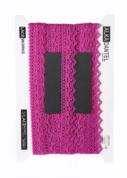 ALKA DANTEL MERSERİZE KOPANAKİ 10 METRE 8752 MERSERİZE DARK PİNK - Resim 2