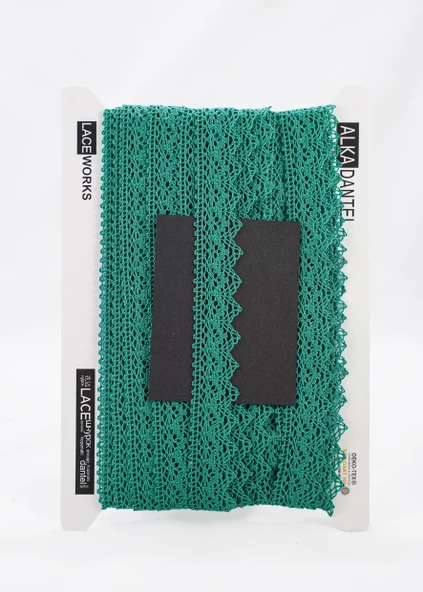 ALKA DANTEL MERSERİZE KOPANAKİ 10 METRE 8752 MERSERİZE GREEN - 2